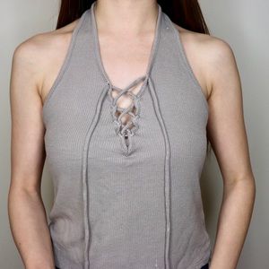 Taupe Halter Top